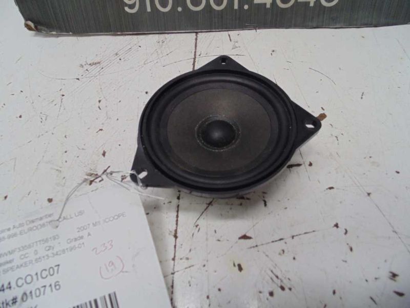 2007-2013 MINI COOPER LH OR RH DOOR SPEAKER KR44812