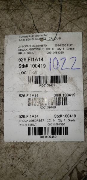 500 FIAT  2014 Shock Absorber 109489