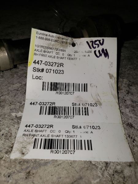 Passenger Axle Shaft Front Axle VIN P 4th Digit Limited Fits 15-16 CRUZE 120707