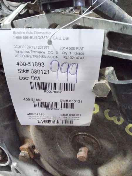 12-17 FIAT 500 Automatic Transmission 2 Door  78607