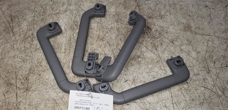 2003 – 2010 PORSCHE CAYENNE 9PA 955 INTERIOR ROOF GRAB HANDLE SET GRAY 110990