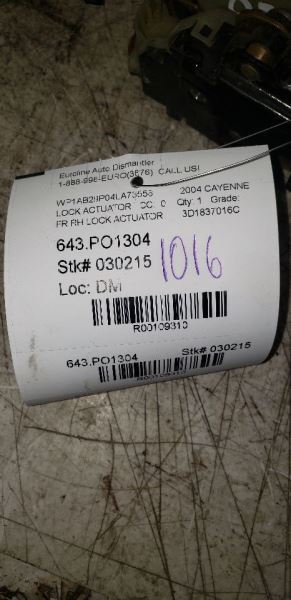 CAYENNE   2004 Lock Actuator 109310