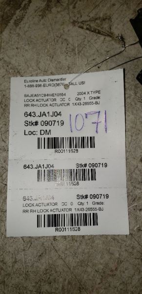 X TYPE    2004 Lock Actuator 111528