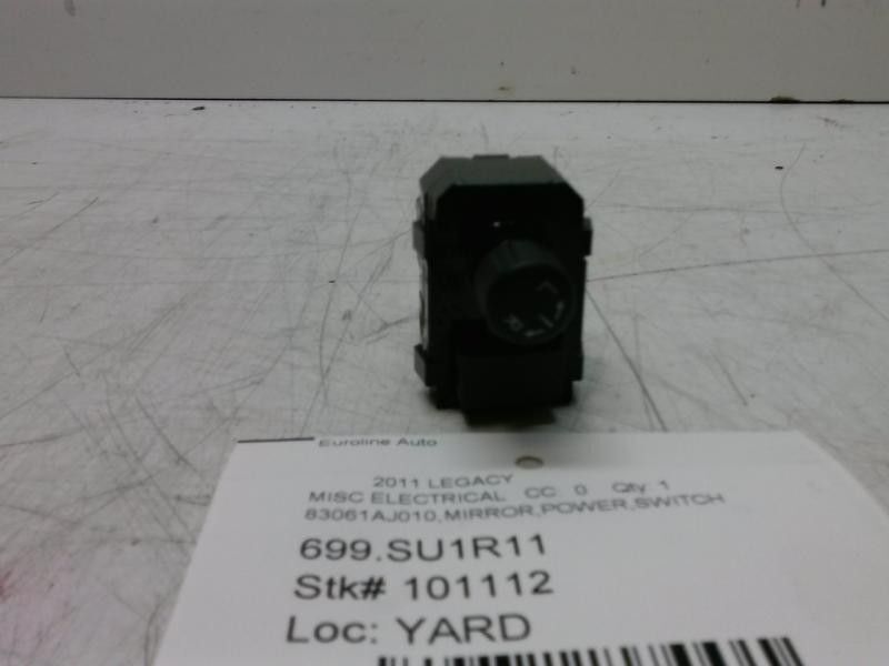 2011 SUBARU LEGACY MIRROR POWER SWITCH 3781