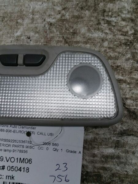 2006 VOLVO S60 DOME LAMP 9178936 KR66773