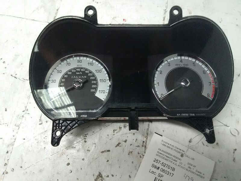 09 JAGUAR XF Speedometer Cluster MPH R23030 Thru VIN R40098 AA55499