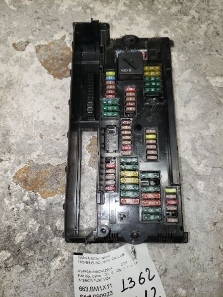 2011 BMW 750LI 4.4L AWD INTERIOR FUSE BOX  0-1670487-1 KR122665