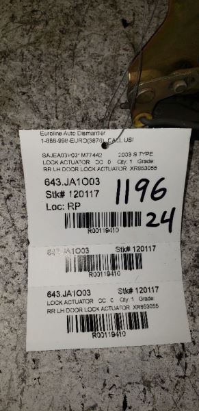 S TYPE    2003 Lock Actuator 119410