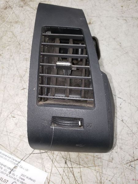 2007 NISSAN MURANO FRONT RIGHT AC VENT BLACK 68760 CB000 KR107479