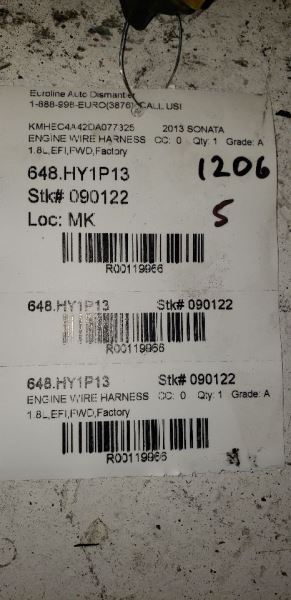 SONATA    2013 Engine Wire Harness 119966