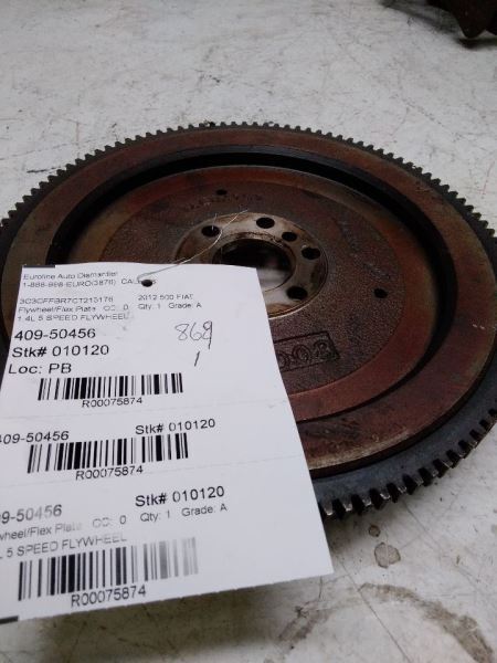 12-17 FIAT 500 Flywheel/Flex Plate Manual Transmission 2 Door 1.4L  75874