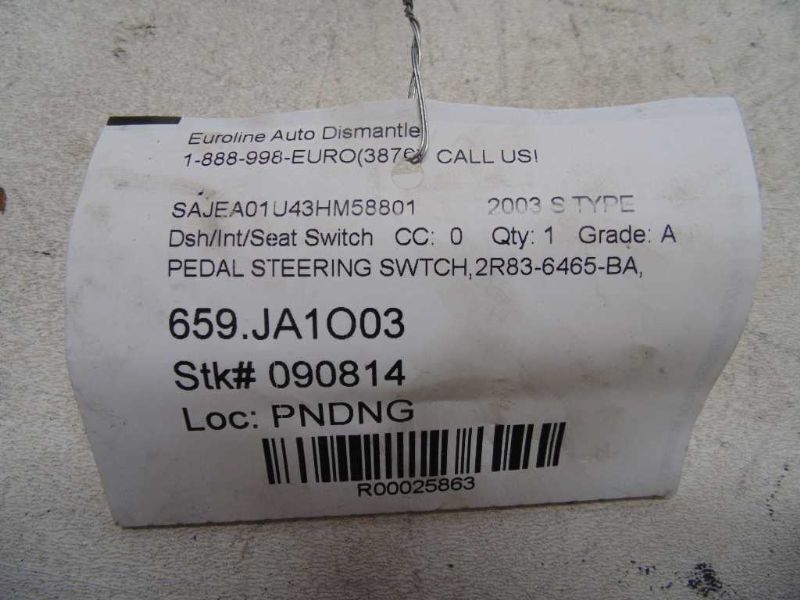 S TYPE    2003 Dash/Interior/Seat Switch 25863