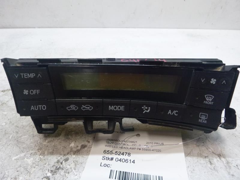 Temperature Control Without LED Headlamps Fits 10-11 PRIUS 20248