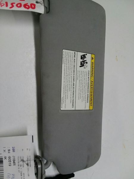 09-15 JAGUAR XF Passenger Right Sun Visor Illuminated AA 70372