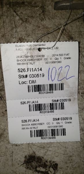 500 FIAT  2014 Shock Absorber 109486