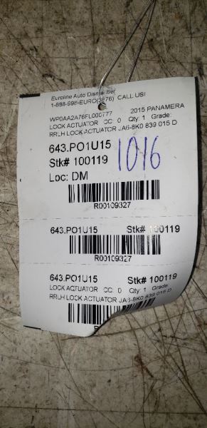 PANAMERA  2015 Lock Actuator 109327