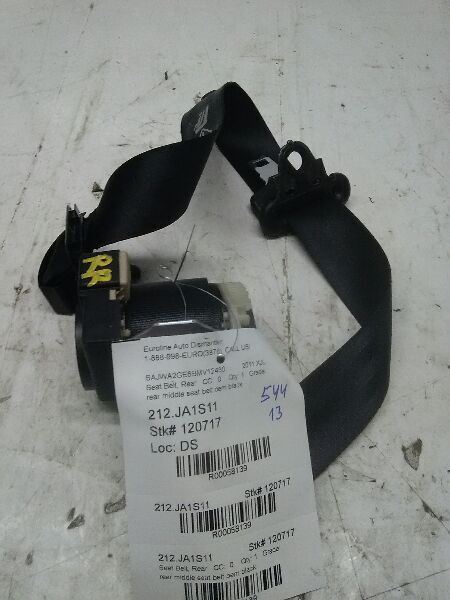 2011 JAGUAR XJL REAR MIDDLE SEAT BELT BLACK KR58139