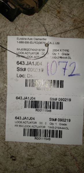 X TYPE    2004 Lock Actuator 111546